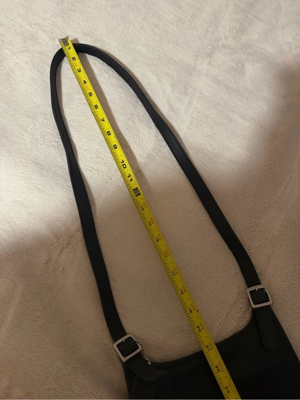 Vintage Coach Black Leather Crossbody Bag - Classic City Shoulder Bag